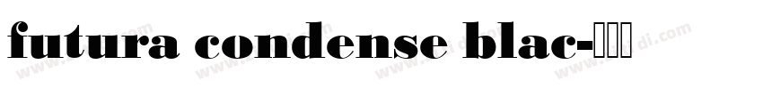 futura condense blac字体转换 futura condense blac字体转换